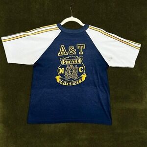 TRUE VINTAGE 1970s NC A&T State University Velva Sheen Tee size M